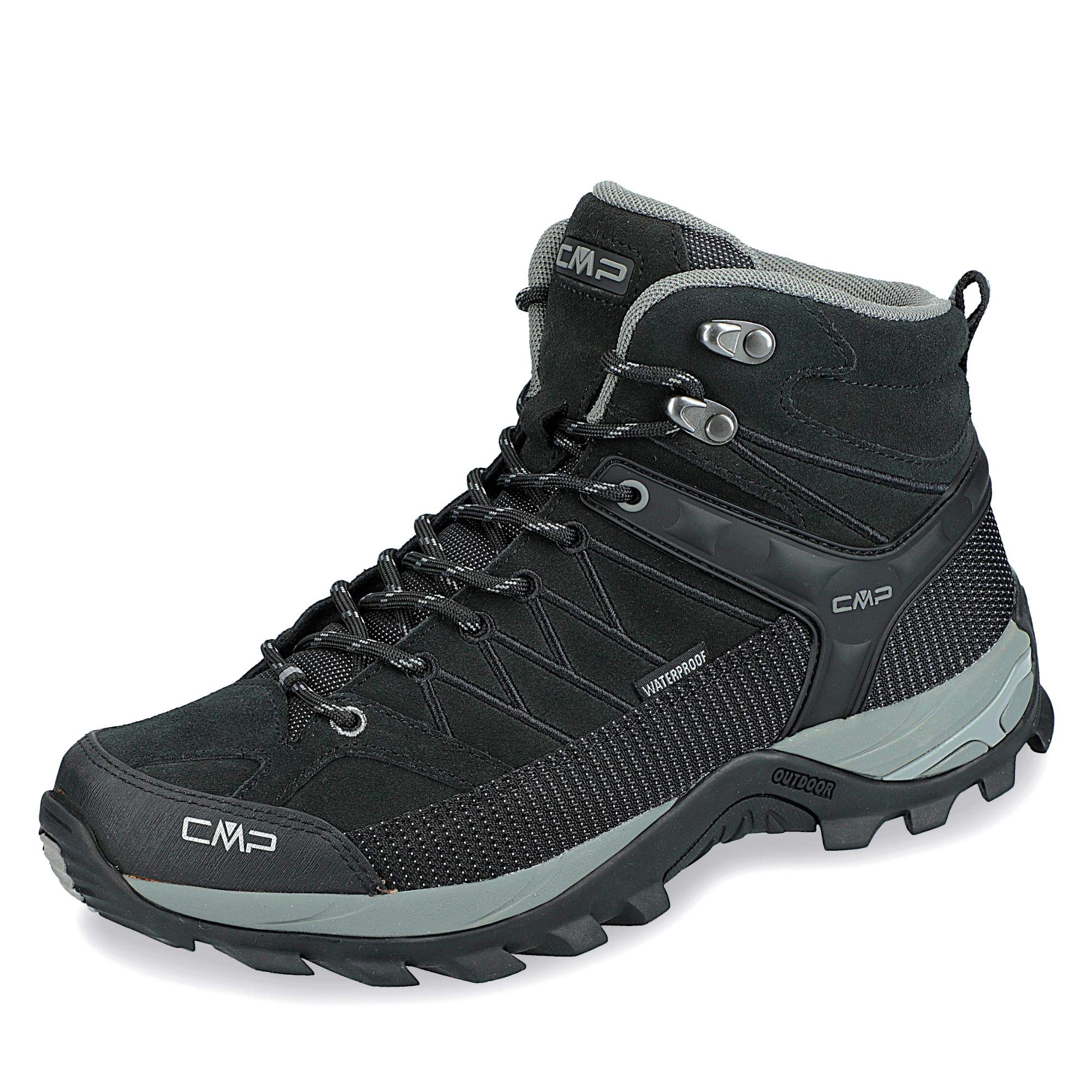 CMP Men's Rigel Mid Trekking Shoe Wp Trekking Shoes, Nero Grey, 10.5 UK