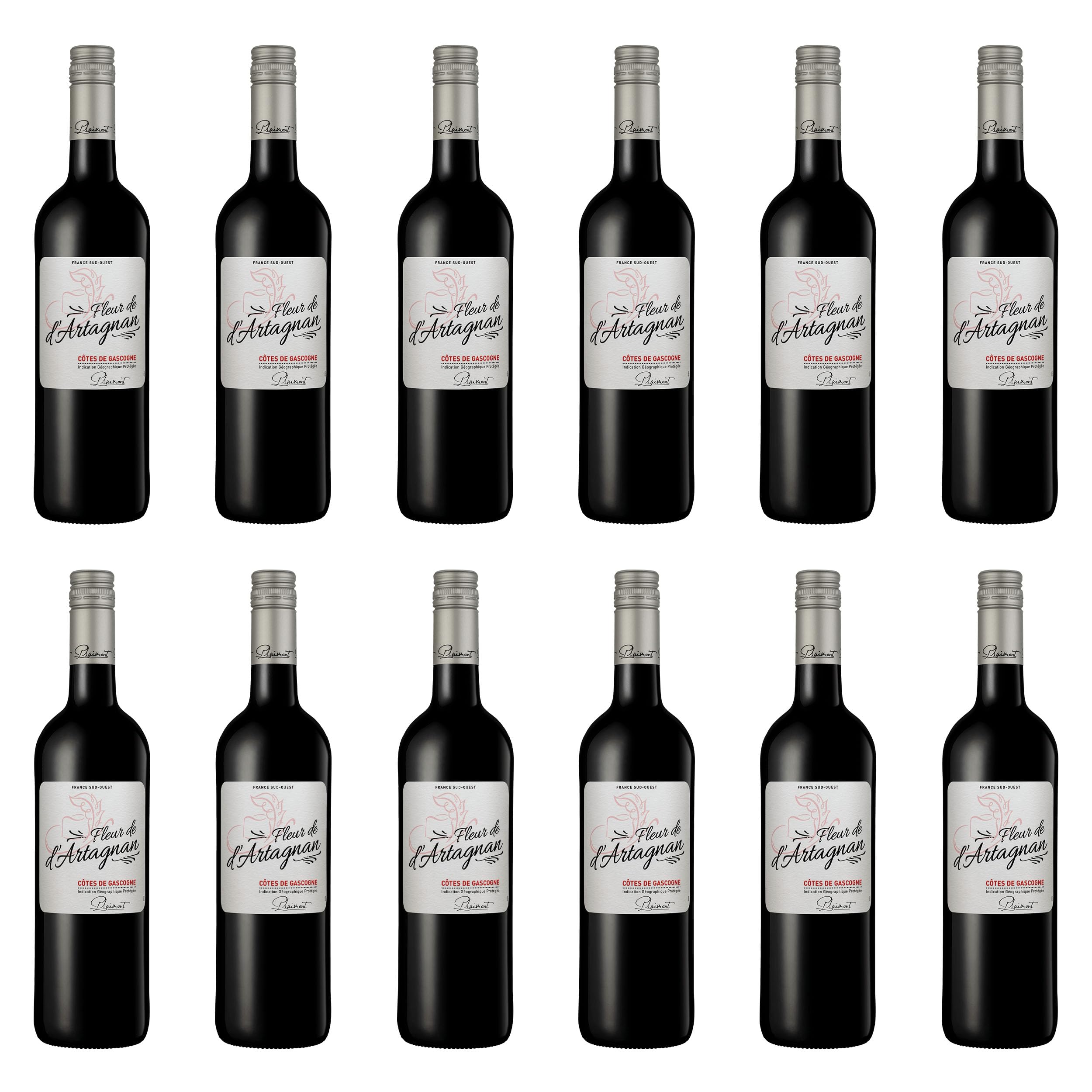 Plaimont Fleur de d'Artagnan Rouge trocken Rotwein Wein Frankreich inkl. FeinWert E-Book (12 x 0.75 l)
