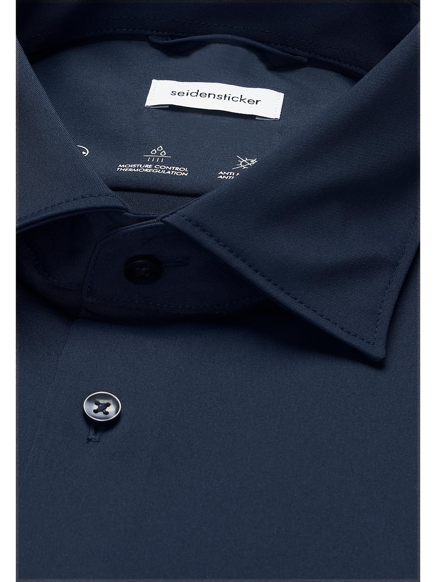 Seidensticker Camicia Business da Uomo - vestibilità Slim - Facile da Stirare - Collo Kent - Maniche Lunghe - Misto Cotone
