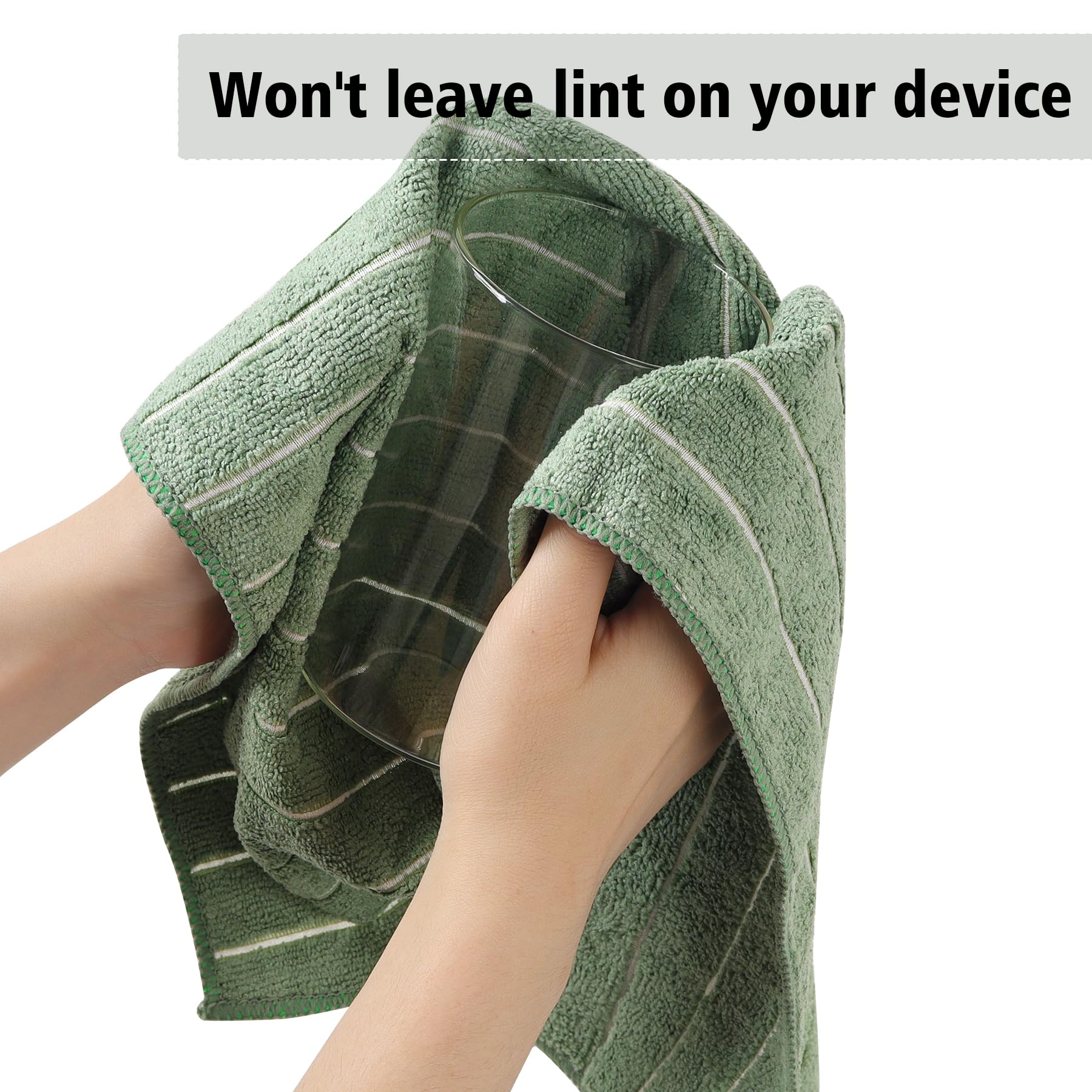 Set Di 8 Strofinacci In Microfibra - Super Assorbenti E Senza Pelucchi, 45x65cm - Foto 6