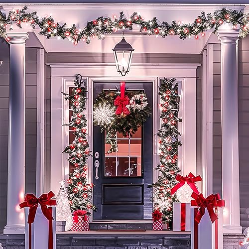 Vista 47 de JMEXSUSS Decoraciones del 4 de julio, luces rojas, blancas y azules, tira de 100 luces LED de 33 pies para interiores, 8 modos patrióticos del 4