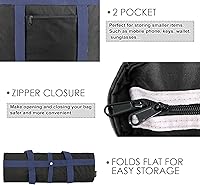 Vista 7 de BeeGreen Cooler Bag Soft Leakproof Insulated Tote with Zipper for Beach Travel Grocery Black