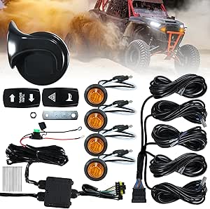 Amazon.com: UTV Turn Signal Kit, Universal Street Legal with Rocker ...