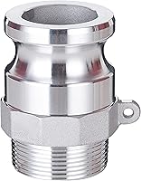 Vista 2 de Accesorios de bloqueo de leva global de aluminio Tipo F Cam & Groove Hose Fittings, acoplamiento Camlock de 1.5 pulgadas, enchufe de 1.5 pulgadas x