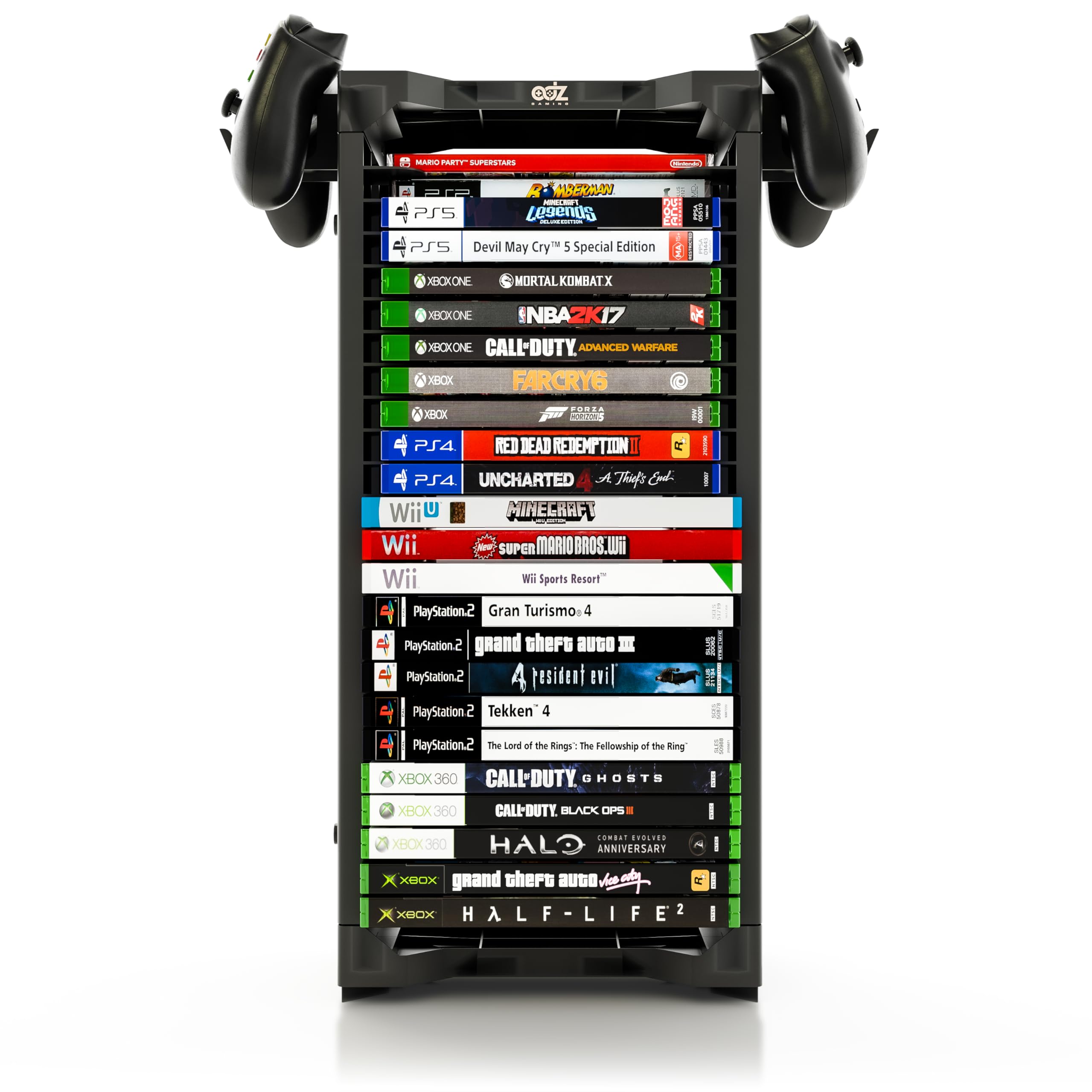 Amazon.com: ADZ Universal Game Holder – 23 Game Storage Tower Rack