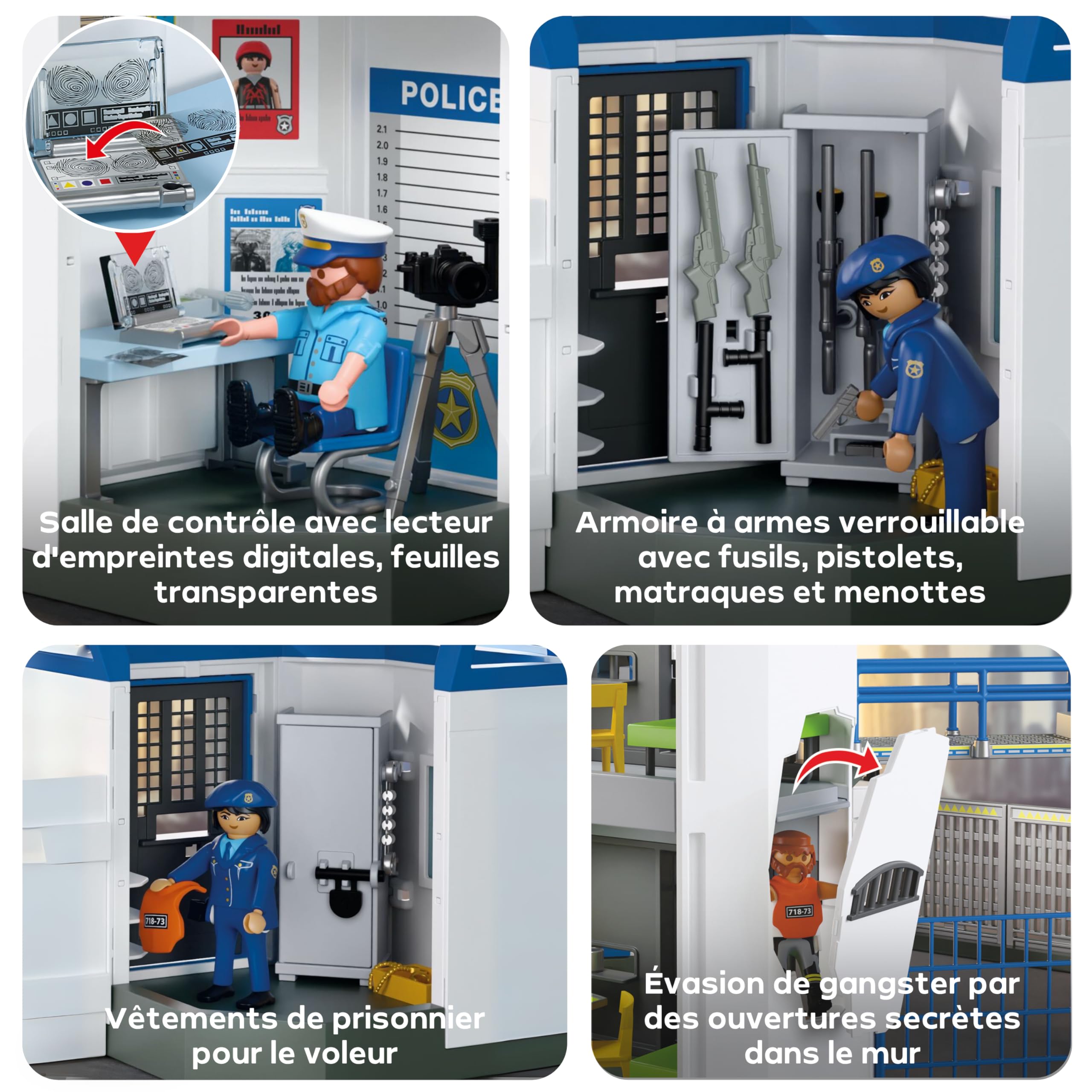 Playmobil | Action Heroes | Centre de Commandement de la Police | Jouets de Police | Jouets d'aventures | Jouet pour Enfants à partir de 4 Ans | avec Figurines & Accessoires | 71873