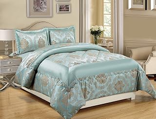 Comfy Decor Luxury Betty 3Pc Jacquard Quilted Bedspread Comforter Set With Two Pillow Cases - Betty Nutmeg, King