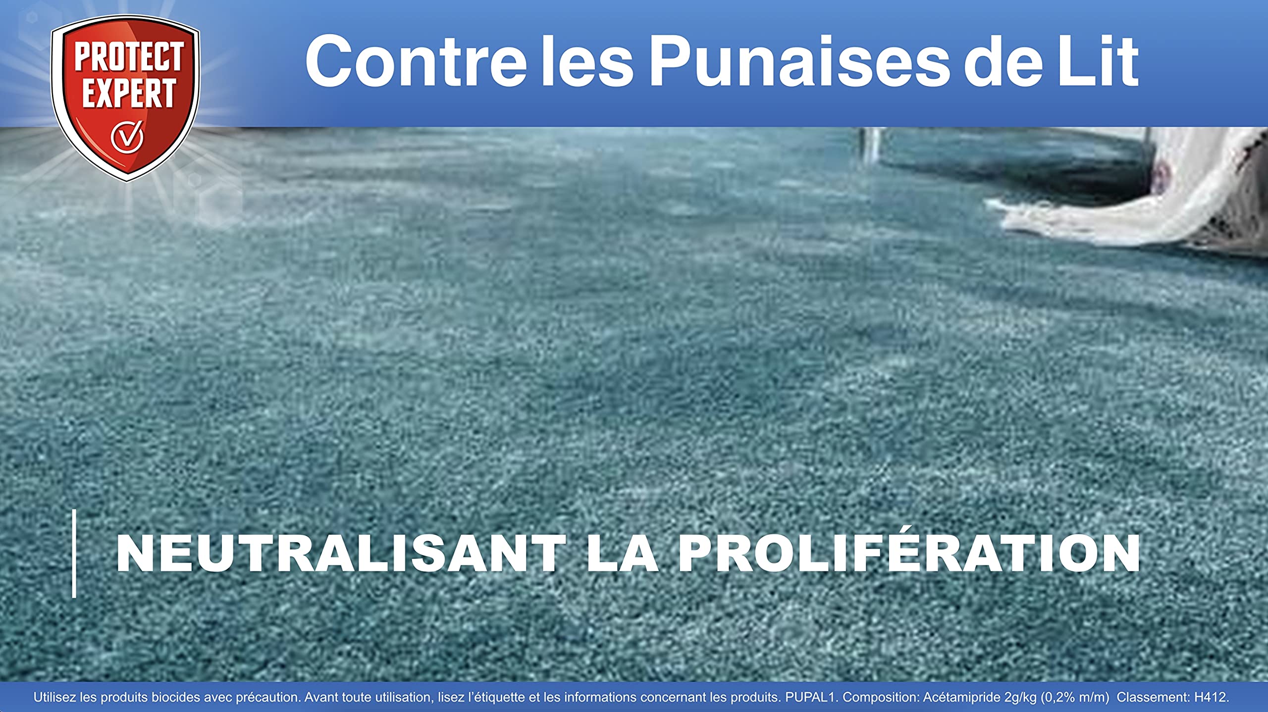 PROTECT EXPERT Anti Punaises De Lits & Acariens - Elimine les punaises de lit Larves et Adultes - Prêt à l'emploi 1L - Efficacité Longue Duré Matelas,canapés... - Ne tâche Pas - PUPAL1 (2X 1L)