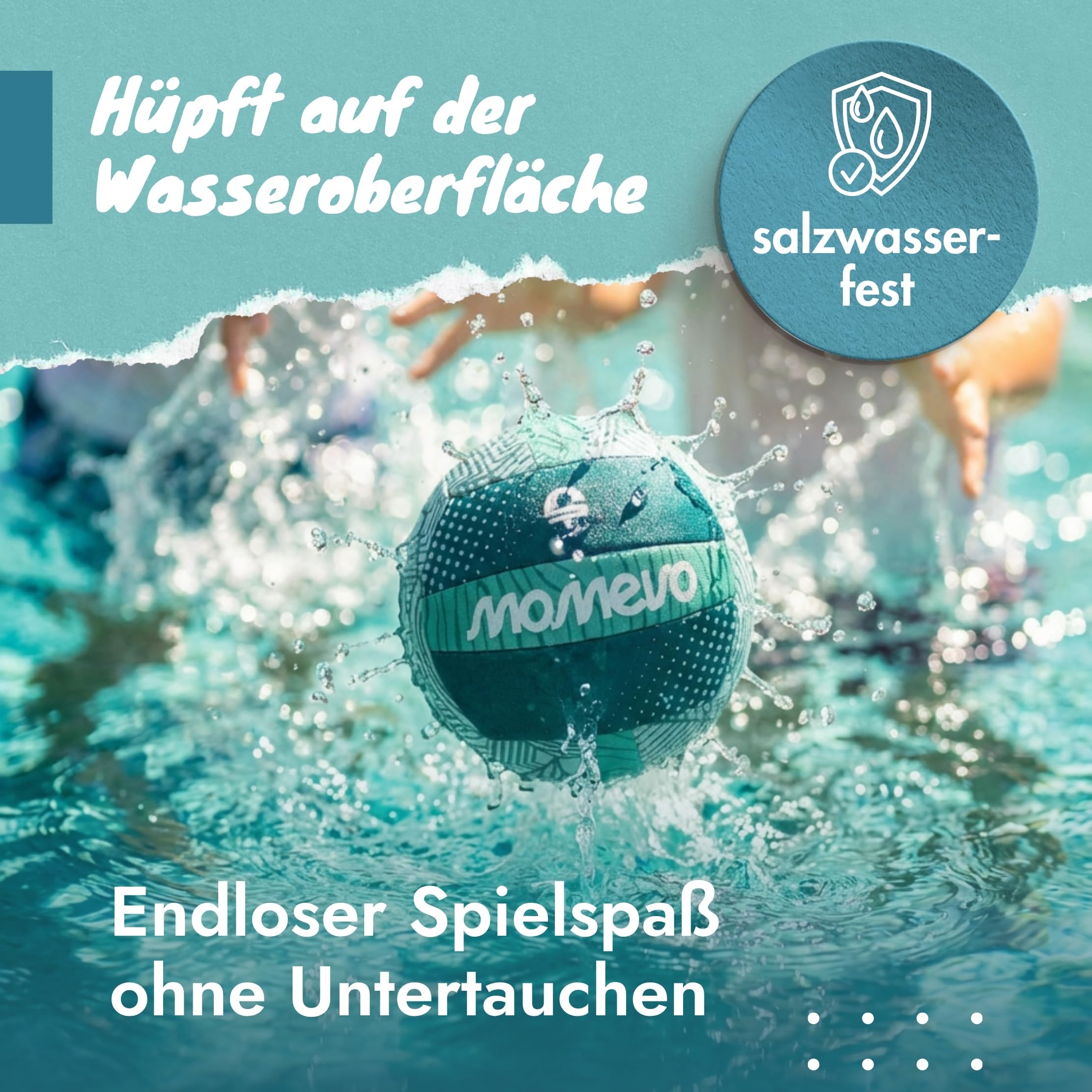 BeachBuddy Set Juguetes Agua Neopreno, 5 Piezas | Con 3 pelotas de agua, frisbee y bomba, suave y ligero para playa, piscina y jardín