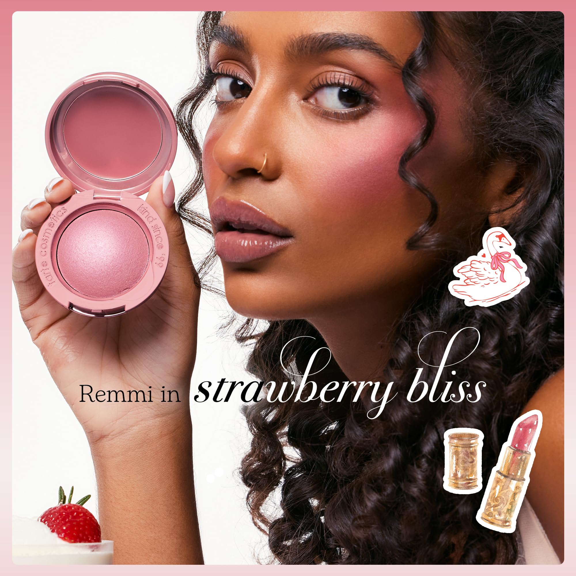 tarte Macaron Blush & Glow Duo - Cream & Powder Blush with Blend Bar