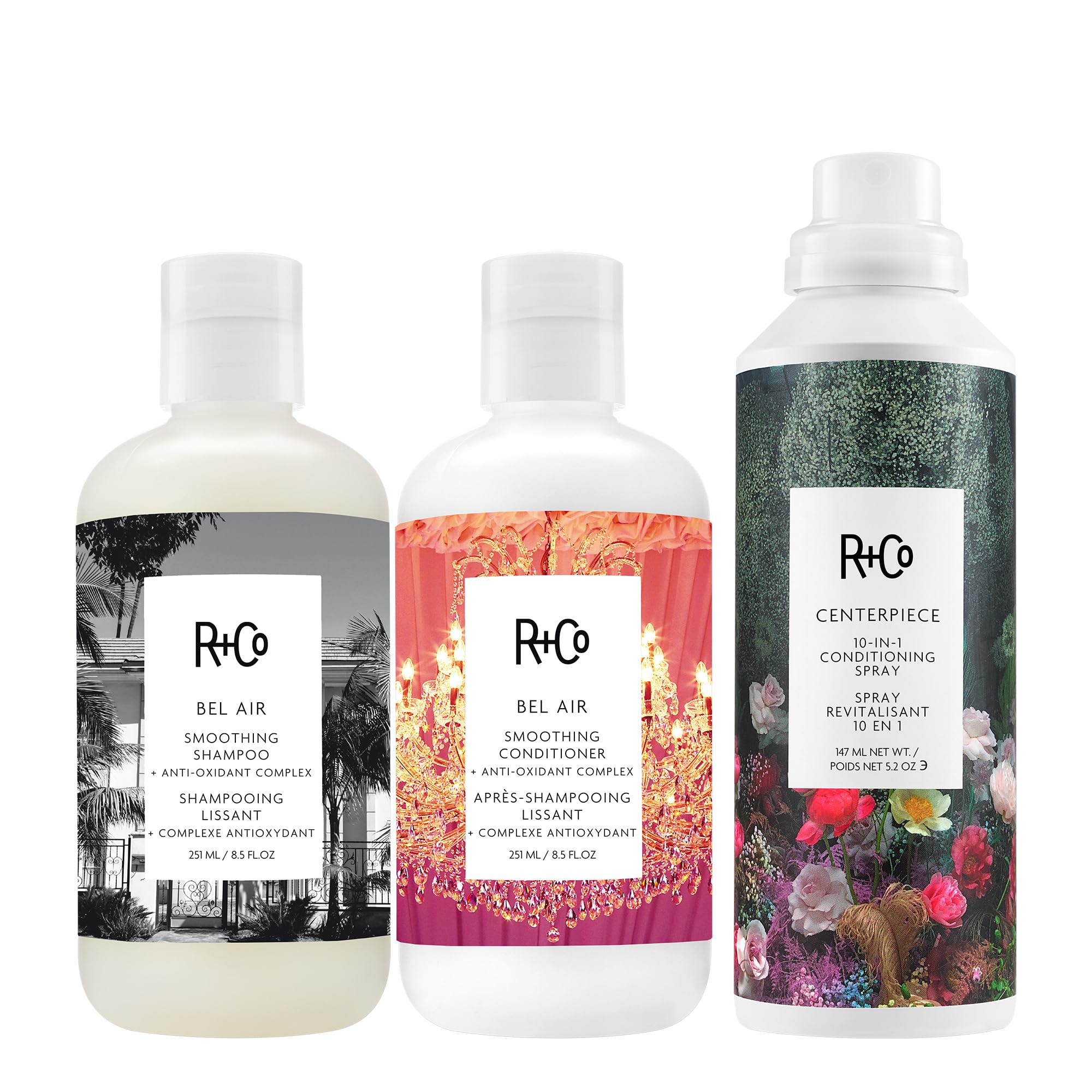 R+Co Bel Air Smoothing Shampoo & Anti-Oxidant Complex | UV Protection + Shine + Frizz Protection | Vegan + Cruelty-Free | 8.5 Oz