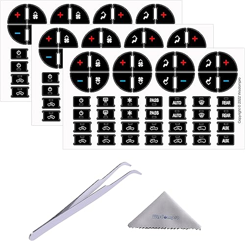 Wisdompro Kit de reparación de botones de salpicadero de CA para fijar botones de control de aire acondicionado arruinados y desgastados,