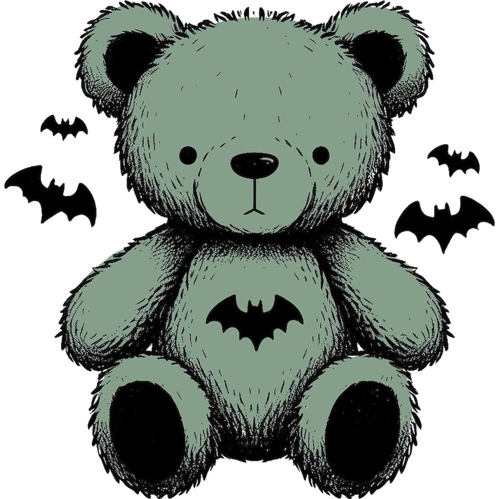 CafePress Batty Bear Green 4
