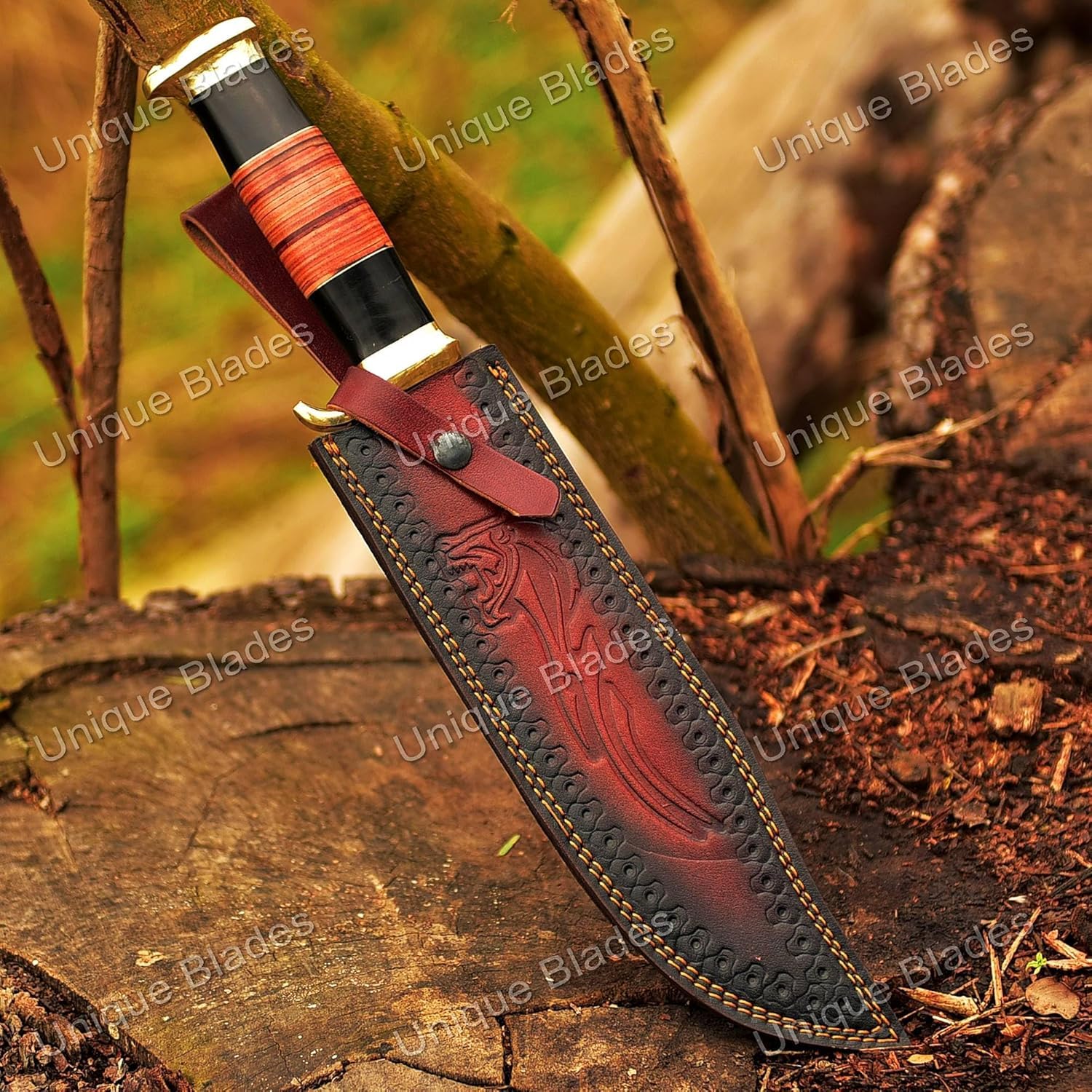 Couteau à pleine soie avec gaine, 46 cm, lame ultra-tranchante, fait à la main, cadeau unique pour homme, camping en plein air