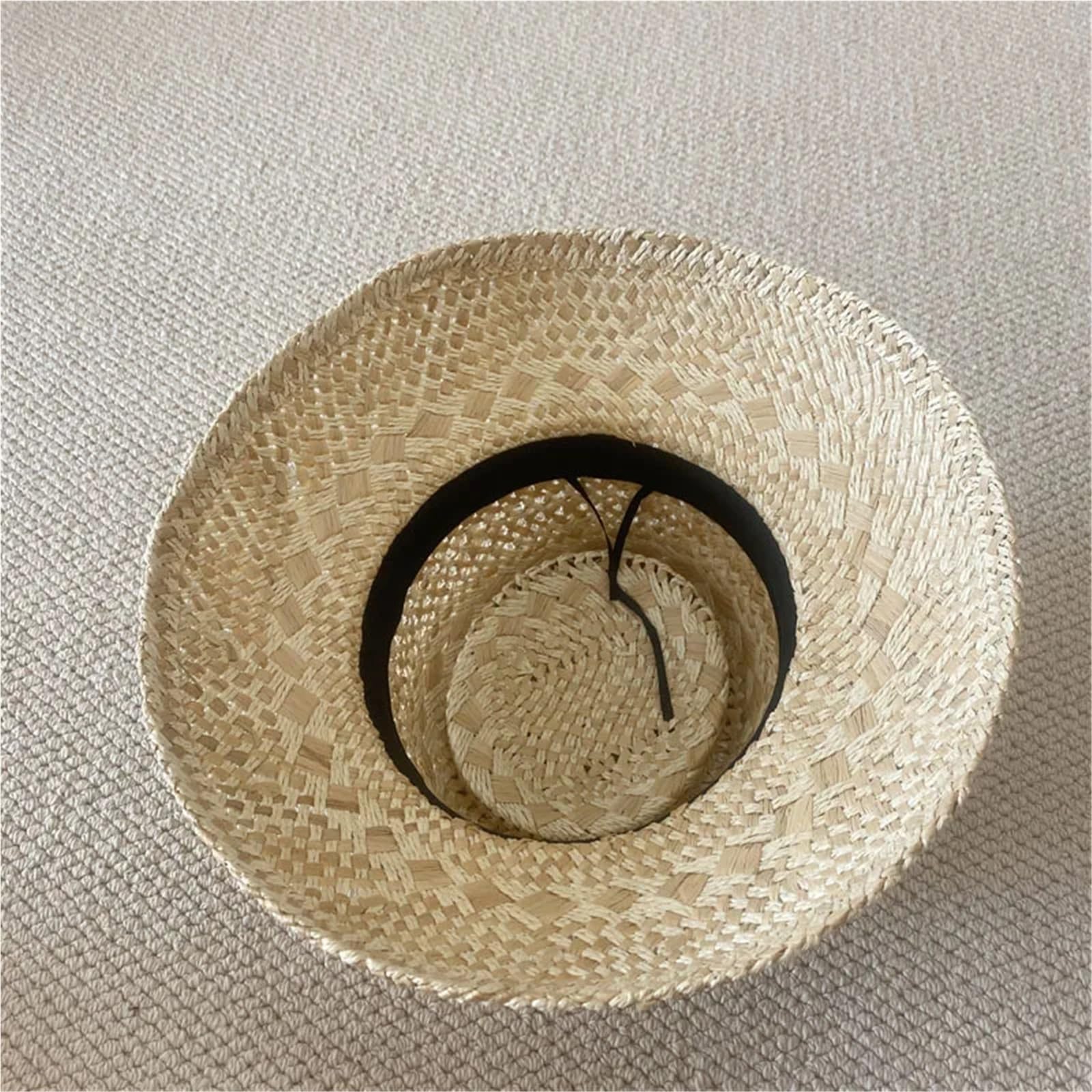 Sombrero de paja transpirable de rafia hueca para el sol, verano, viajes, cóncava, sombrero de playa