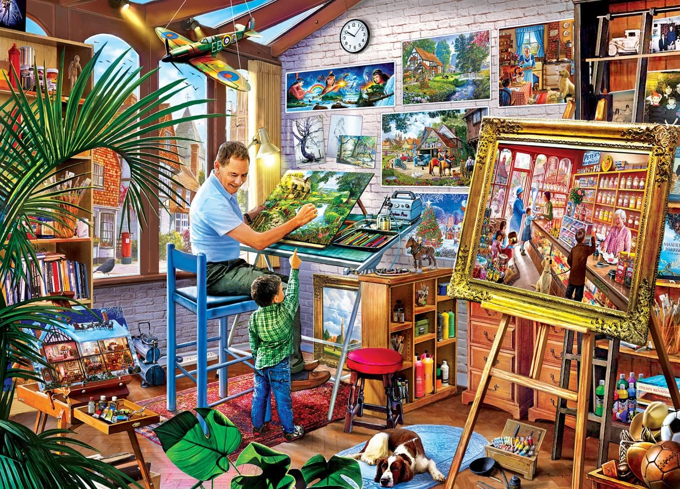 MasterPieces 1000 Piece Jigsaw Puzzle For Adults, Family, Or Youth - Gallery on The Square - 26.75"x 19.25"