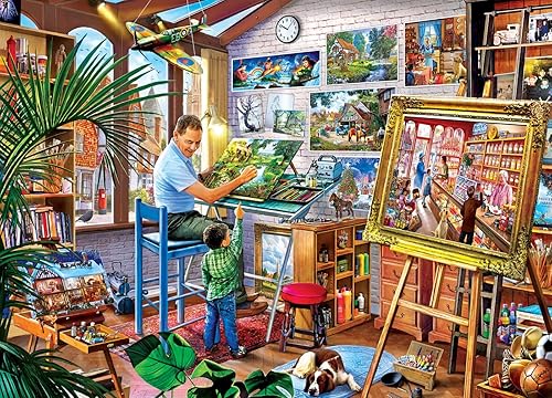 Miniatura 2 de MasterPieces Rompecabezas de 1000 piezas para adultos, familia o niños, galería en el cuadrado, 26.75 x 19.25 pulgadas