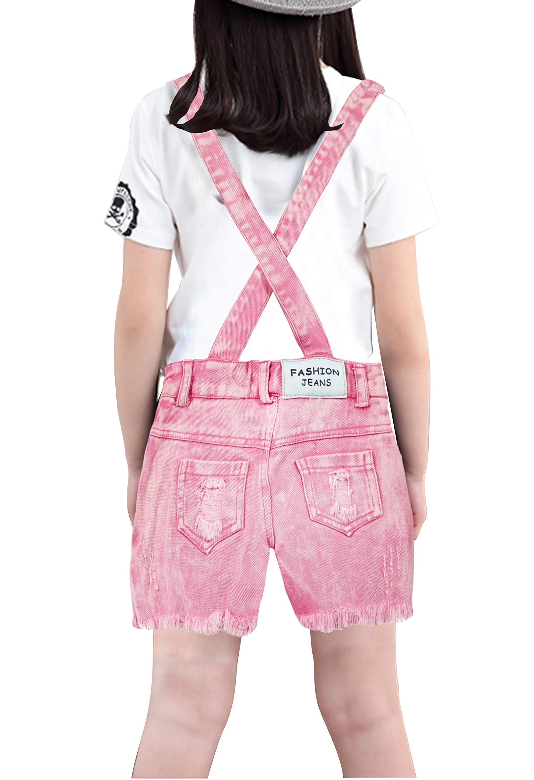 KIDSCOOL SPACE Pantalones cortos de mezclilla de moda rasgados para bebés y niños pequeños con bolsillo grandes