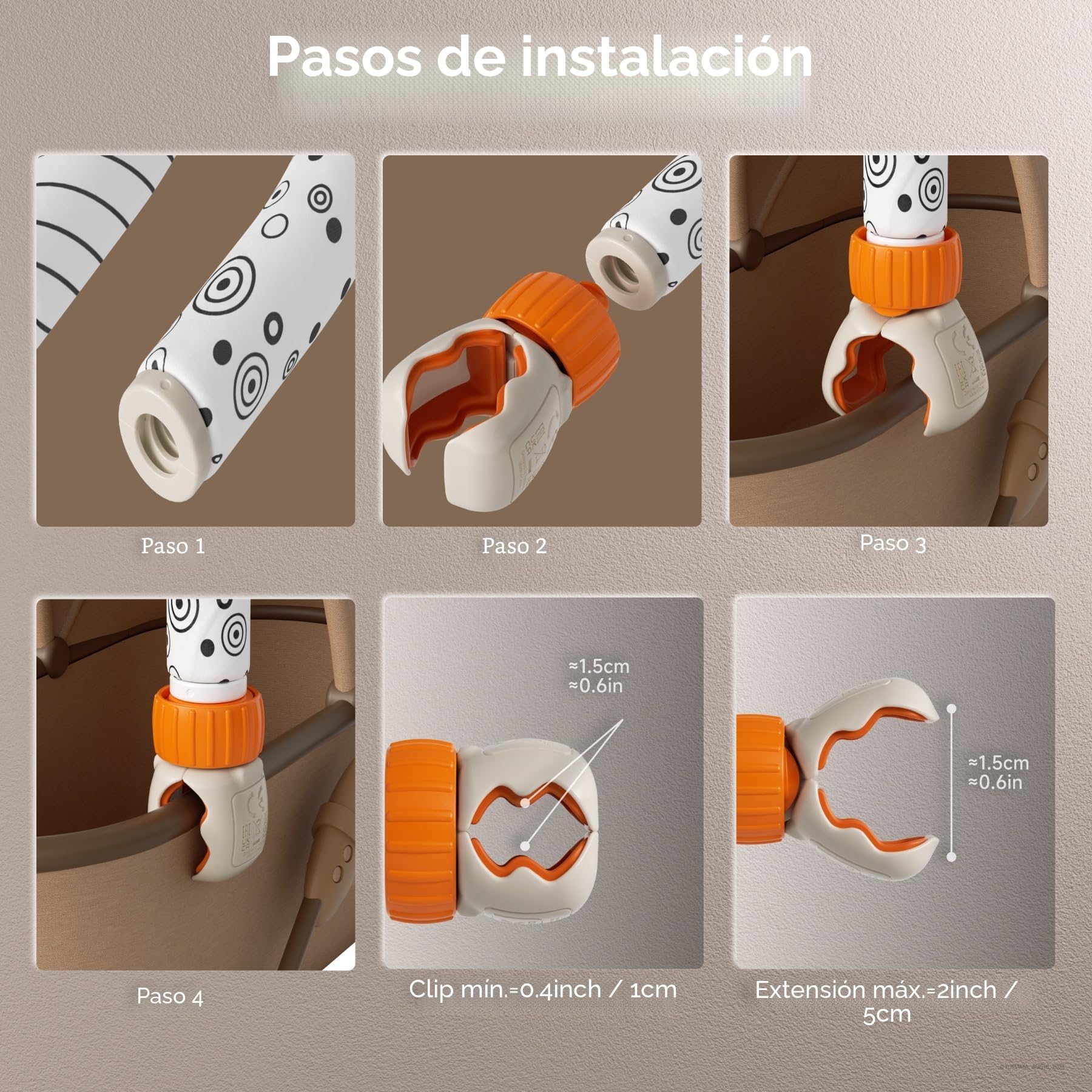 TUMAMA Arco Juguete Bebes 0-3 Meses,Cochecito Asiento de Coche Colgante Juguetes,Peluche Pulpo Juguetes Recién Nacido Regalo 0 3 6 9 12 Meses,Arco de Viaje con 3 Juguetes Sensoriales Colgantes