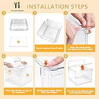 Vista 5 de File Organizer Box with Lid,Hanging Filing Folder Organizer for Document Storage with Plastic Slide, Letter-size File Holder Filing Box for