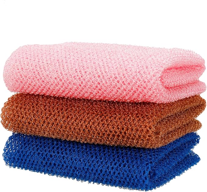 umorismo 3Pcs African Exfoliating Net African Net Sponge Long Bath ...