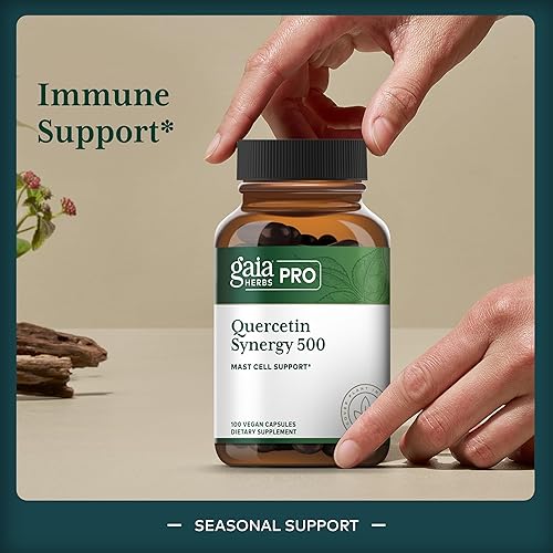 Miniatura 3 de GAIA HERBS PRO Quercetin Synergy 500 - Suplemento de apoyo al sistema inmunológico* - Suplemento de salud celular* con quercetina, bromelina