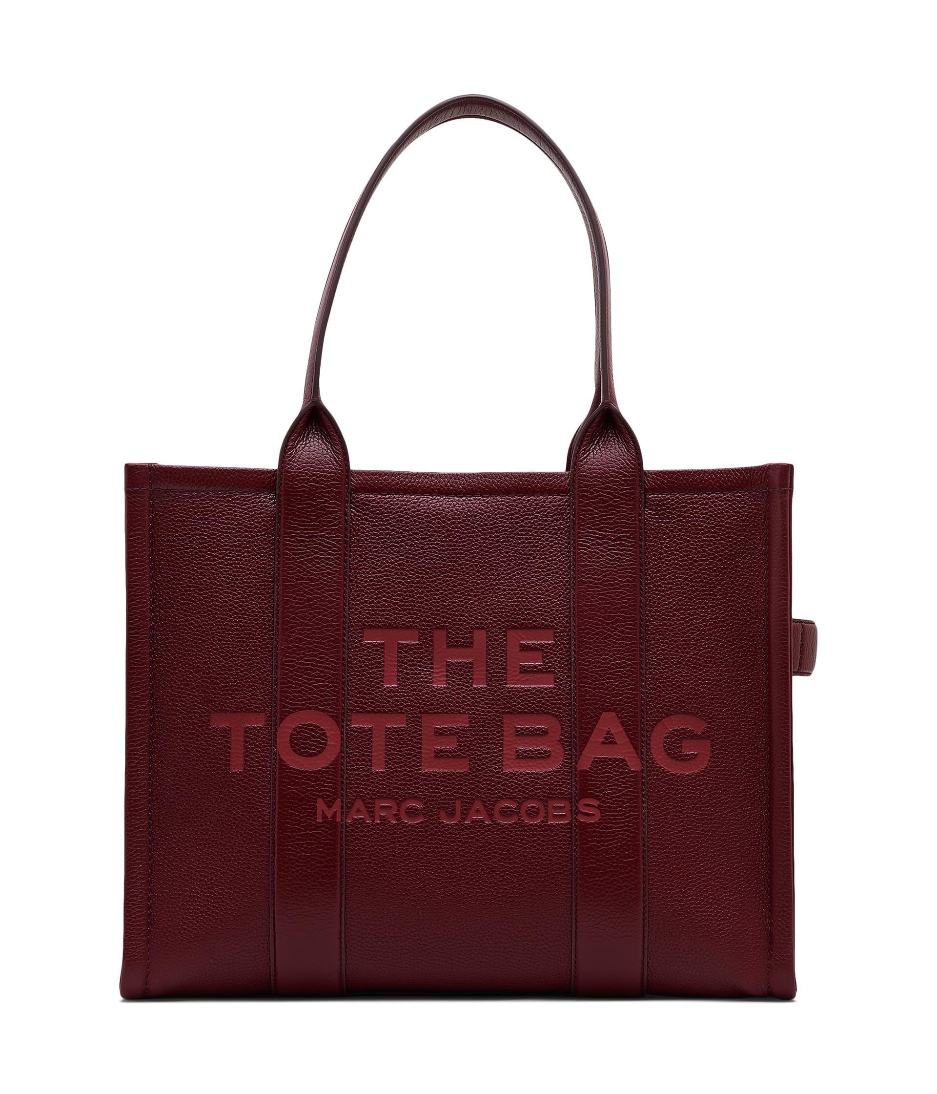 Marc Jacobs Women's The Leather Large Tote Bag, Cherry, 1SZ, The