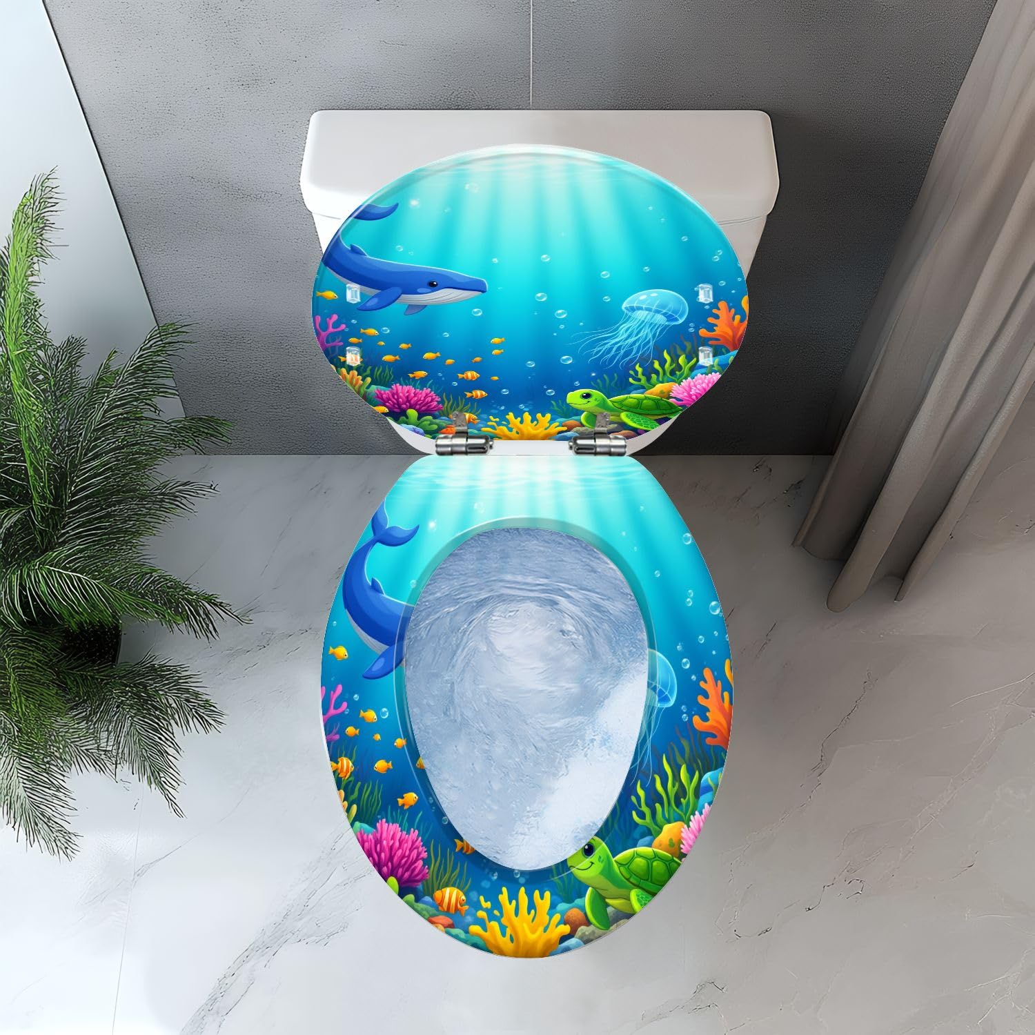 Sedile WC allungato in resina per bagno