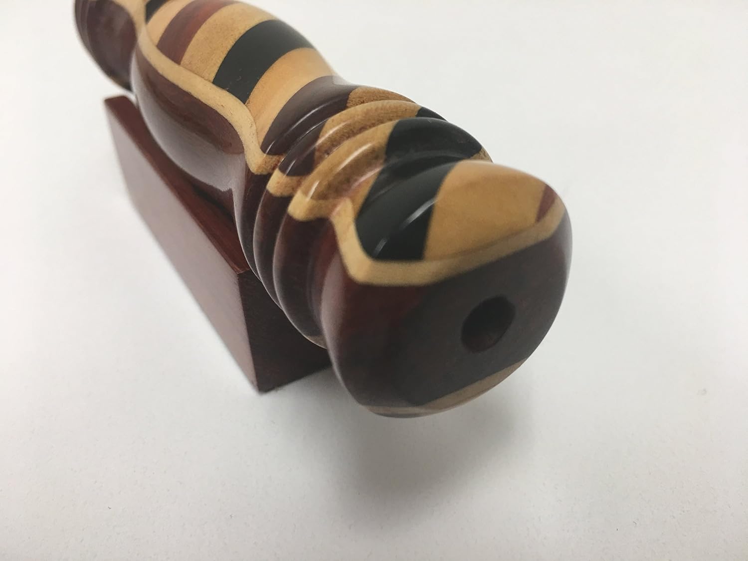 N & J Kaleidoscope Teleidoscope in Solid Padauk Wood, 41/2 inches. Inlaid Ebony, Jalneem and Padauk. Handcrafted in U S A !