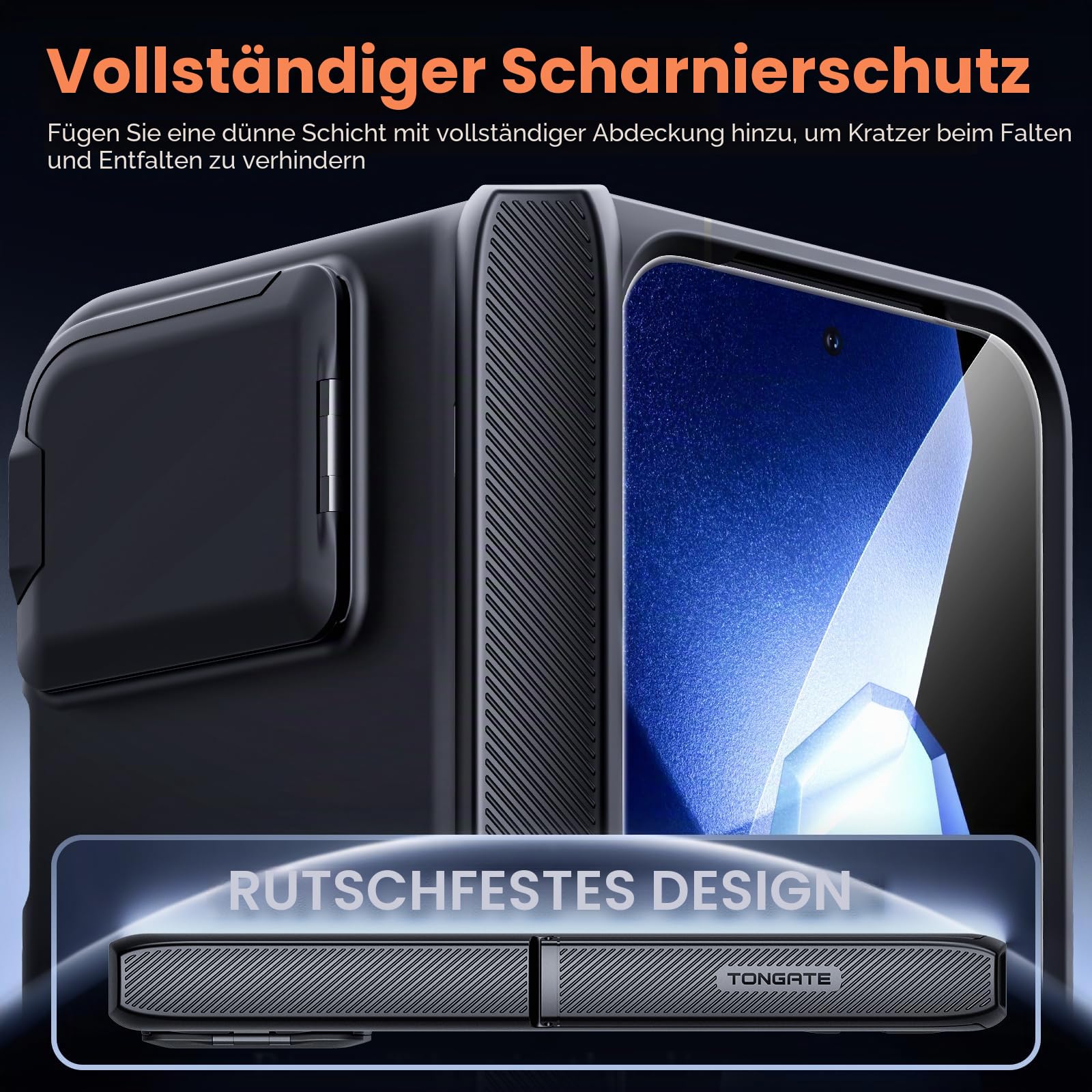 Tongate Magnetische Schutzhülle für Pixel 9 Pro, kompatibel mit Magsafe, [mit Kameraabdeckung & Scharnierschutz & Displayschutzfolie] Stoßfeste, robuste Standhülle für Google Pixel 9 Pro Fold