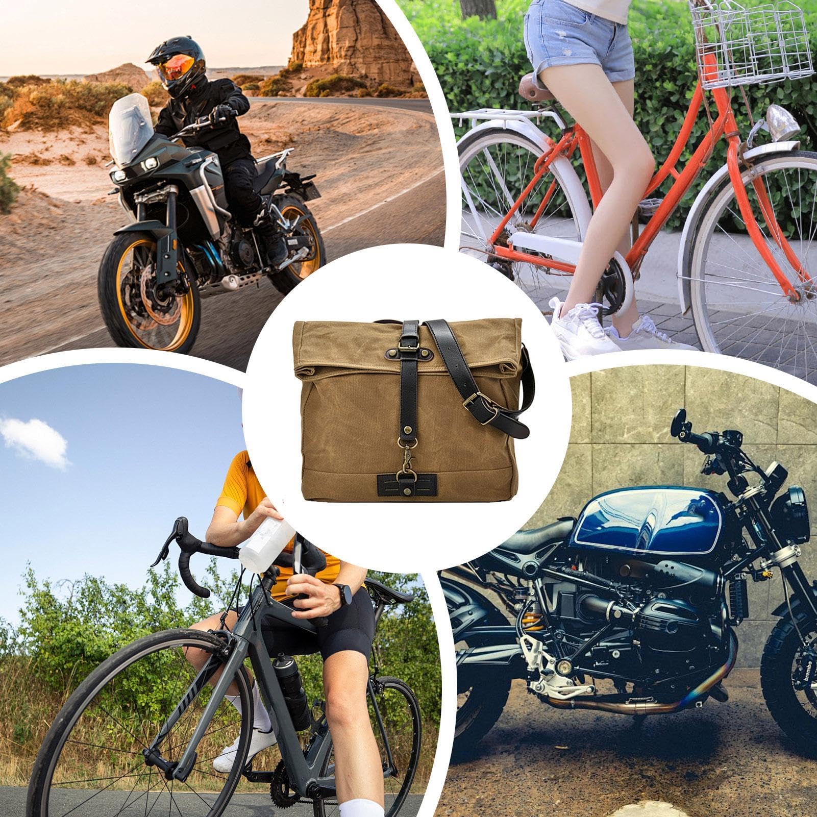 Sakwy Motocyklowe - Organizer Narz?dzi Rowerowych | Zestaw Baga?u Dla Motocykla | Do Codziennych Dojazdów Podró?y D?ugich Przeja?d?ek Zakupów Wycieczek Campingowania Parkowania Jazdy