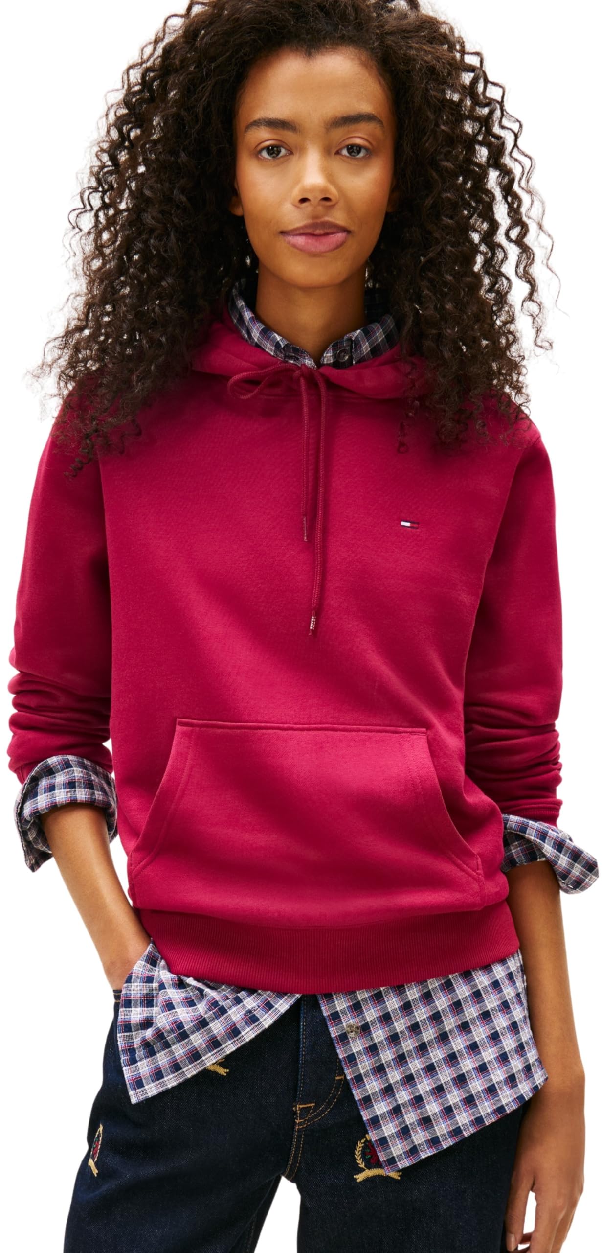 Tommy Jeans Damen Hoodie Flag Regular Fit
