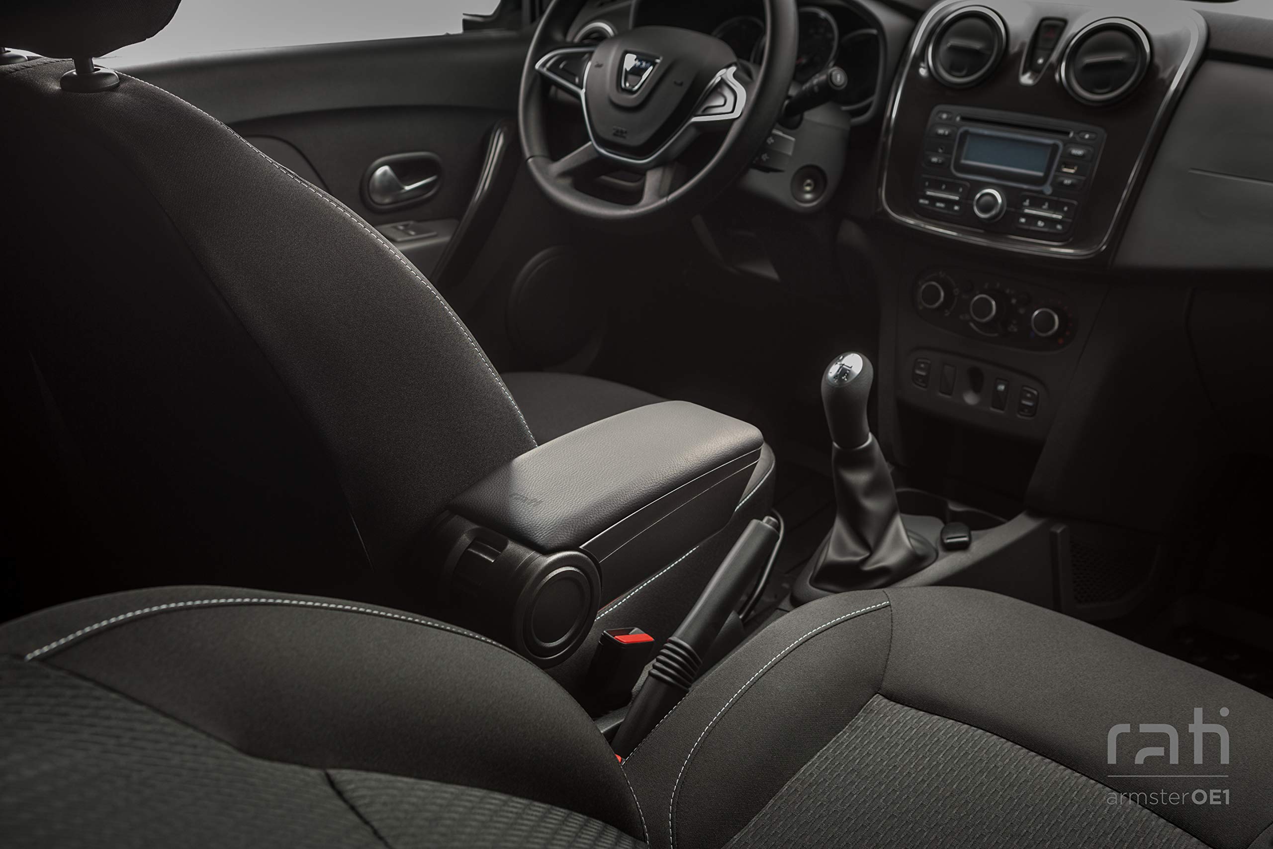 RATI ARMSTER 3 Bracciolo Montaggio su Sedile Compatibile con Dacia Logan/SANDERO/LODGY/DOKKER con bracciolo Originale