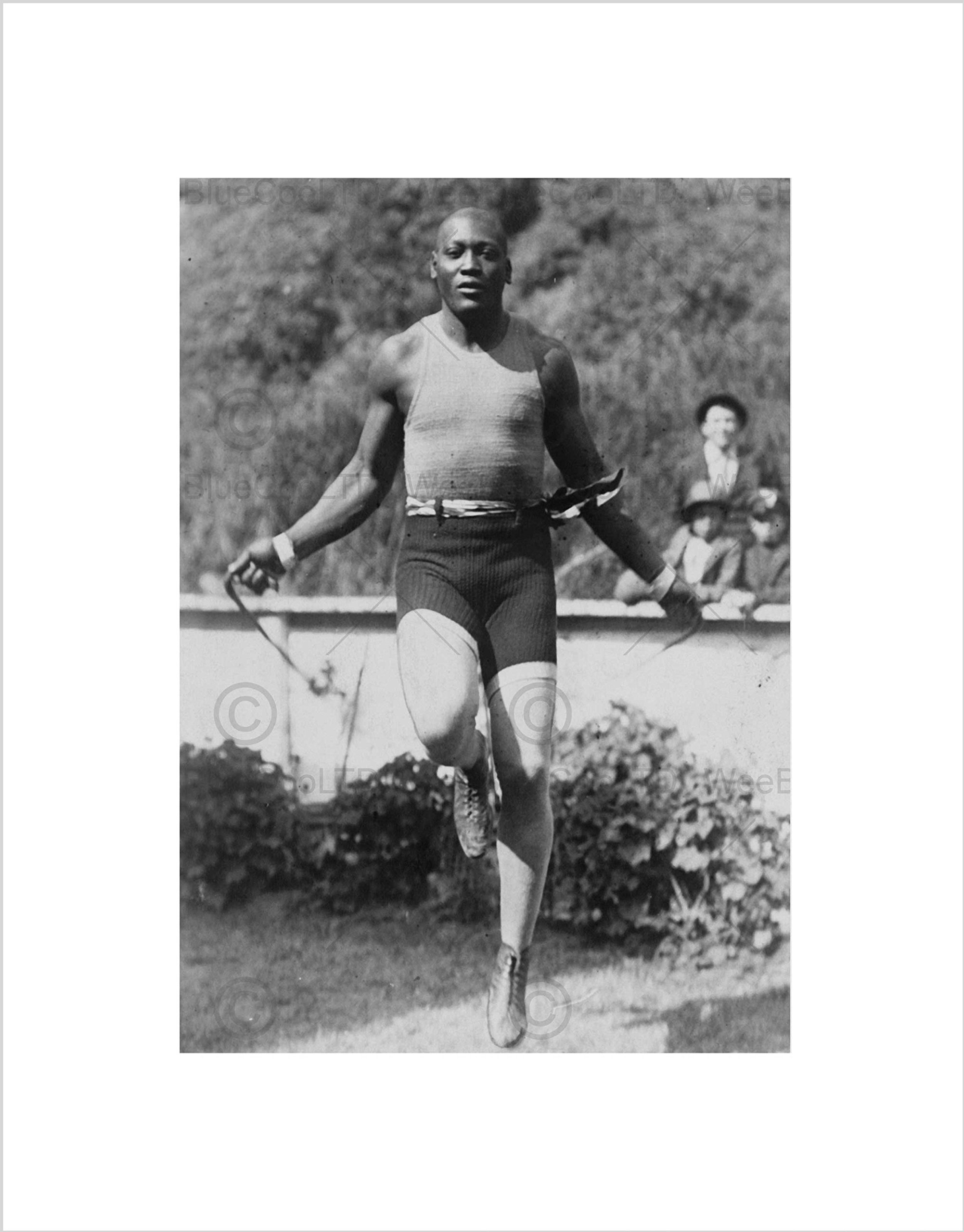 Wee Blue Coo VINTAGE JACK JOHNSON SKIP BOXER SPORT NEW BLACK FRAMED ART PRINT B12X11779