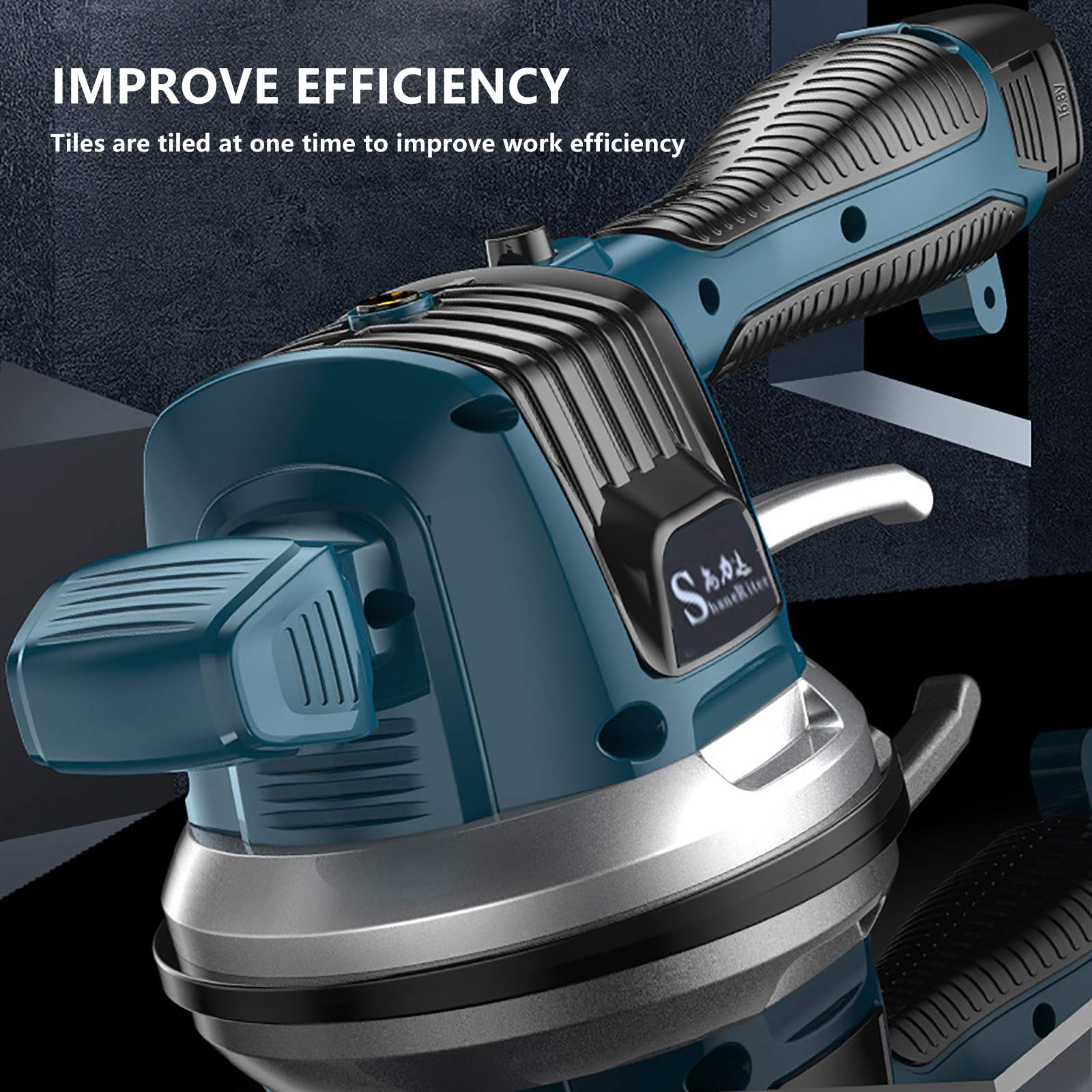 25V máquina vibratoria azulejo 6 velocidades máquina azulejo eléctrico azulejos cerámica vibrador 12000U/min vibrador para azulejo herramienta de vibración con 2 baterías