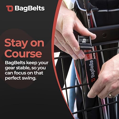 Miniatura 5 de Correas para carrito de bolsa de golf, accesorio para cinturón de carrito de golf, sostiene la bolsa al carrito para un fácil acceso a los palos,