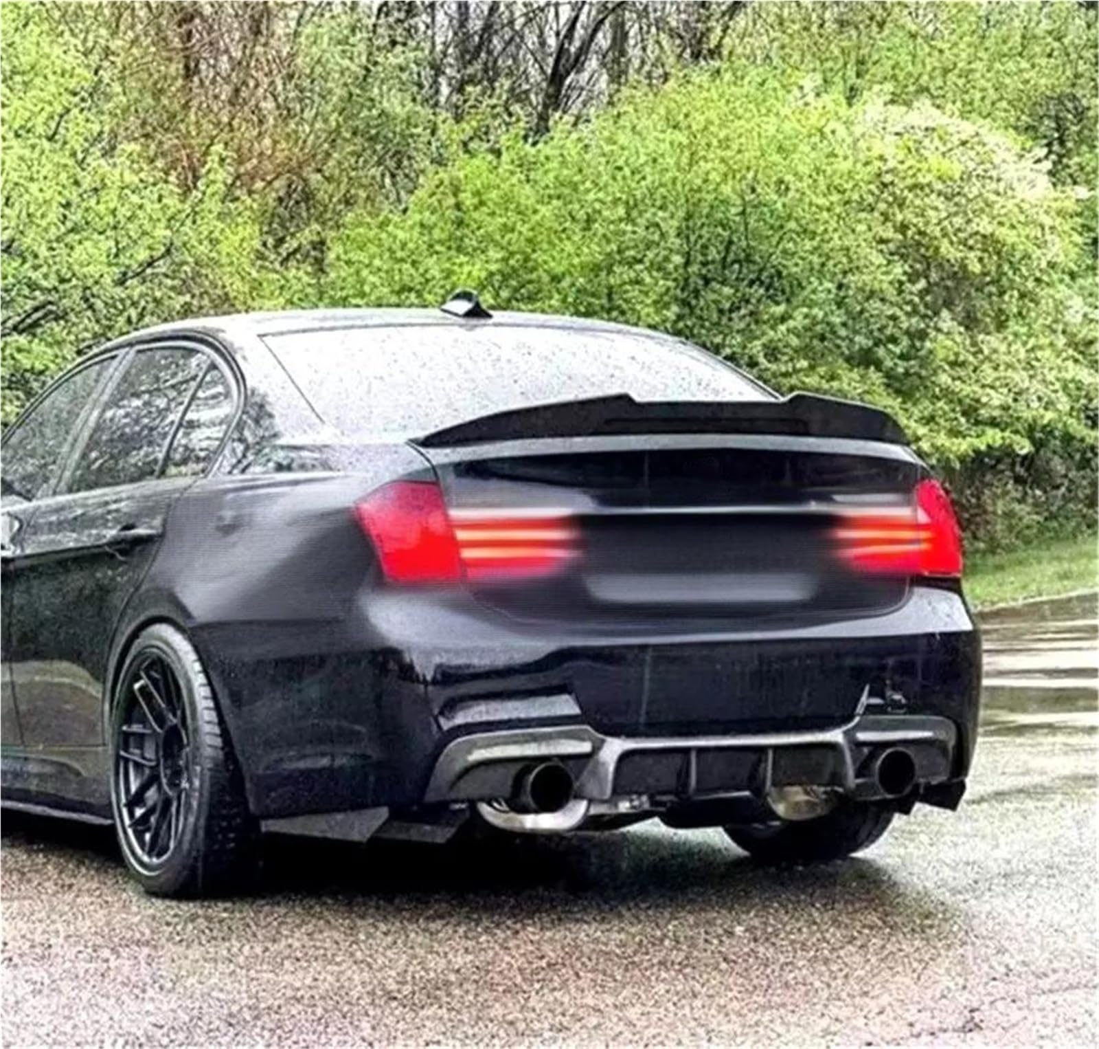 Dla B&MW Seria 3 E90 M3 2006-2011 Lotka Tylny Skrzydło Na Klapie Spoiler Bagażnika Akcesoria Dekoracyjne Do Samochodu Spojler Tylny Trunk Wing(Carbon Fiber Look)