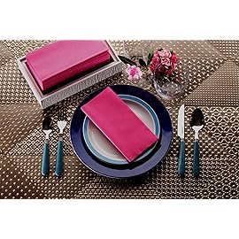 Fuchsia Napkins | Linen Feel Guest Disposable Cloth Like Paper Lunch Napkins | Hand Towels | Soft, Absorbent, Paper Hand Napkins for Kitchen, Bathroom, Parties, Weddings, Dinners Or Events | 50 Pack