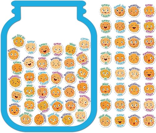 Tarro magnético de 73 piezas de galletas inteligentes para niños, galletas inteligentes, recompensas, tarro de gestión de comportamiento positivo,