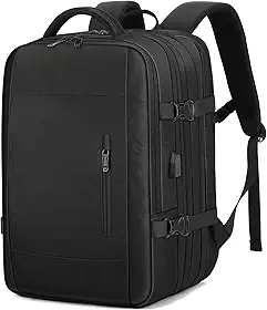Mochila de Viagem Expansivel Grande Masculina Feminina,Mochila Avião para Notebook 17,Executiva,Antifurto,Reforçada,USB,Impermeável,Escolar,Faculdade,Trabalho,Presente