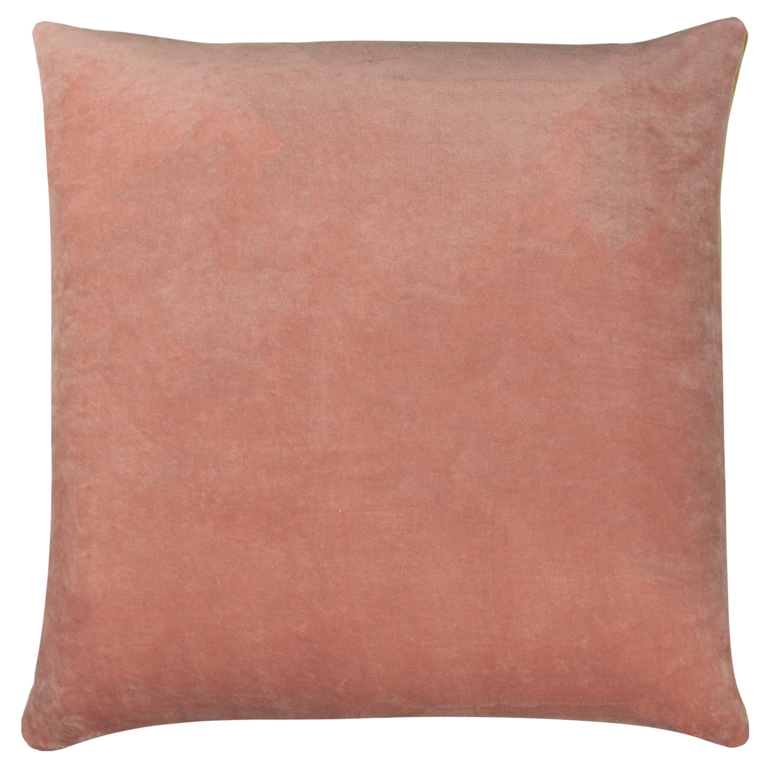 furn. Tanda Polyester Filled Cushion, Cotton, Pink/Ochre