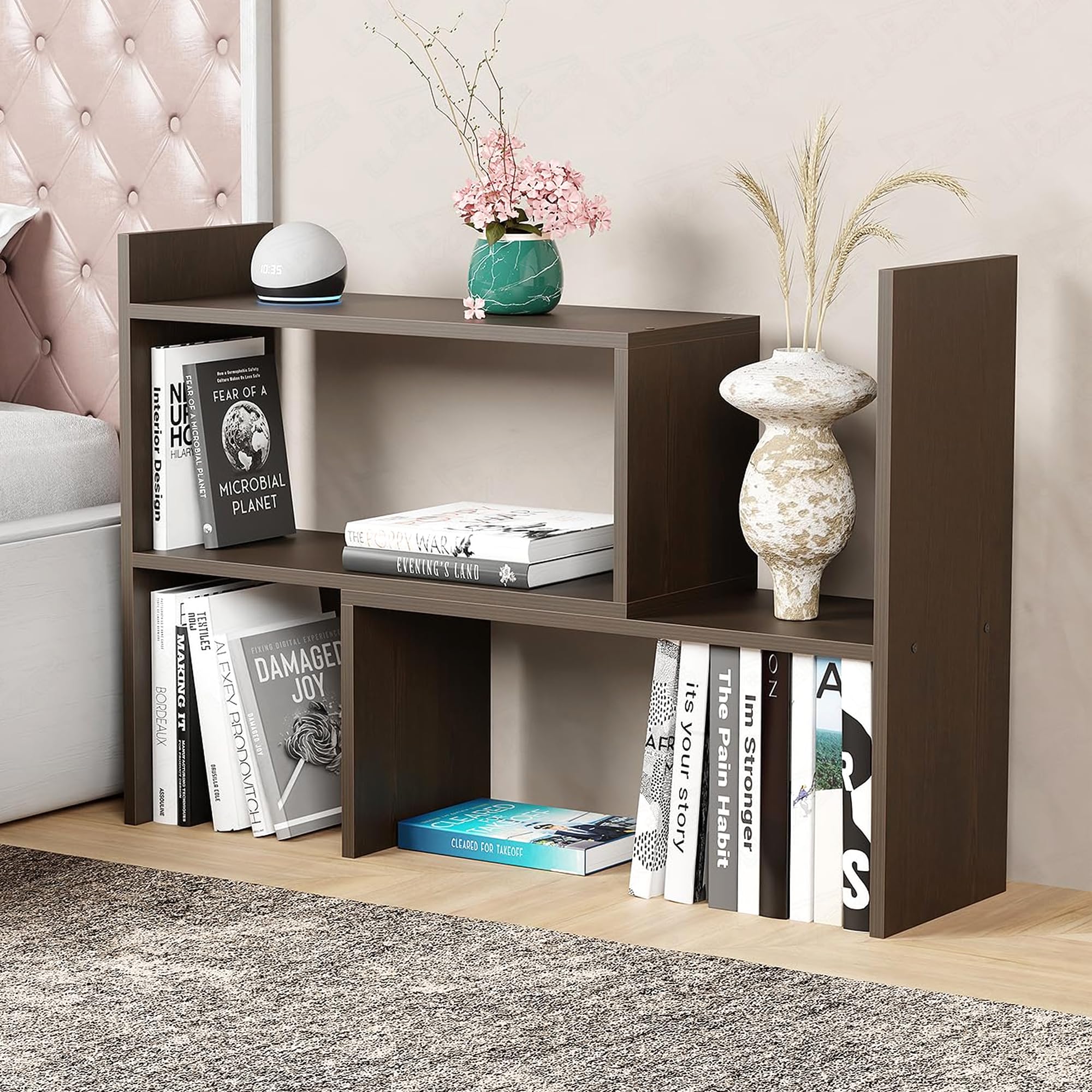 Lukzer Multipurpose Storage Rack – Adjustable Engineered Wood Bookcase & Display Stand for Living Room & Bedroom (MR-011/Wenge) DIY-picture-17