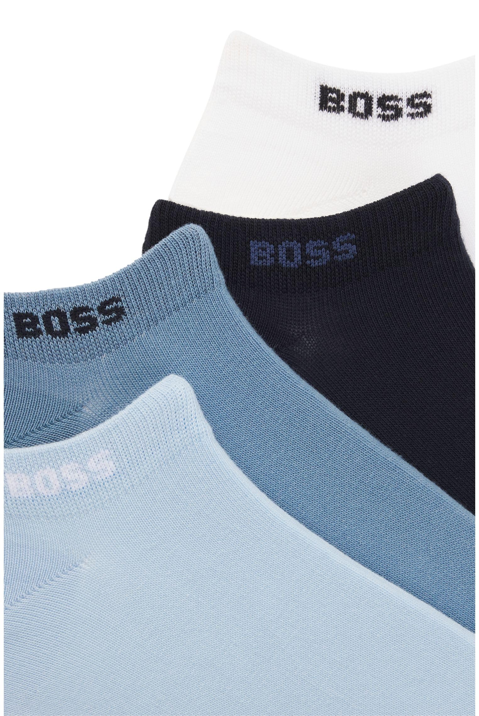 BOSS Herren 5P AS Uni CC Fünferpack Sneakers-Socken aus Baumwoll-Mix mit Branding