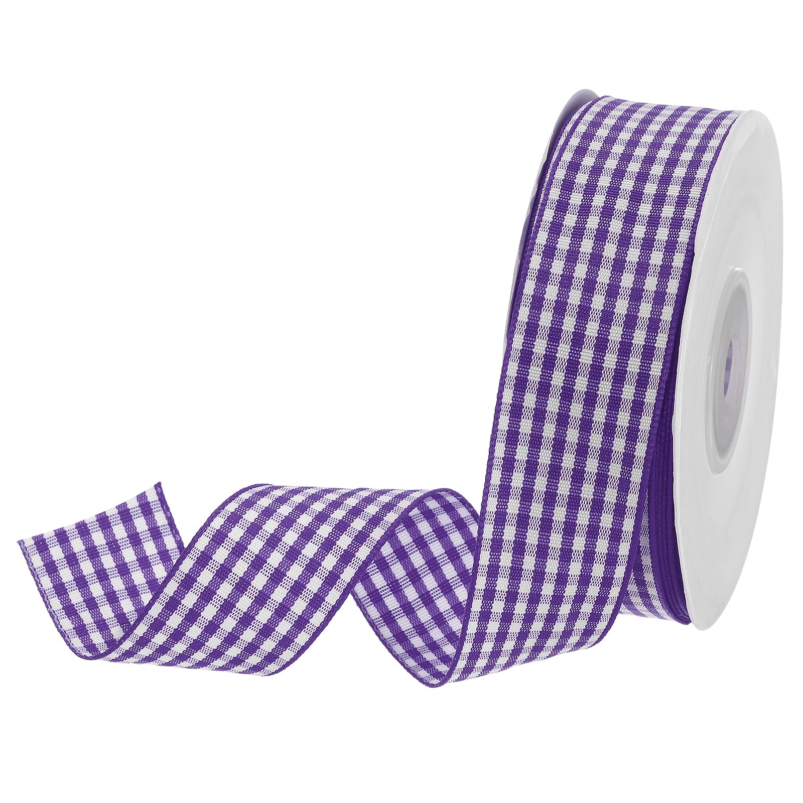 DMiotech 1 Inch 25 Yards Gingham Ribbon, Checkered Ribbon Plaid Ribbon for Gift Wrapping Decoration Art Craft DIY Lavender Purple