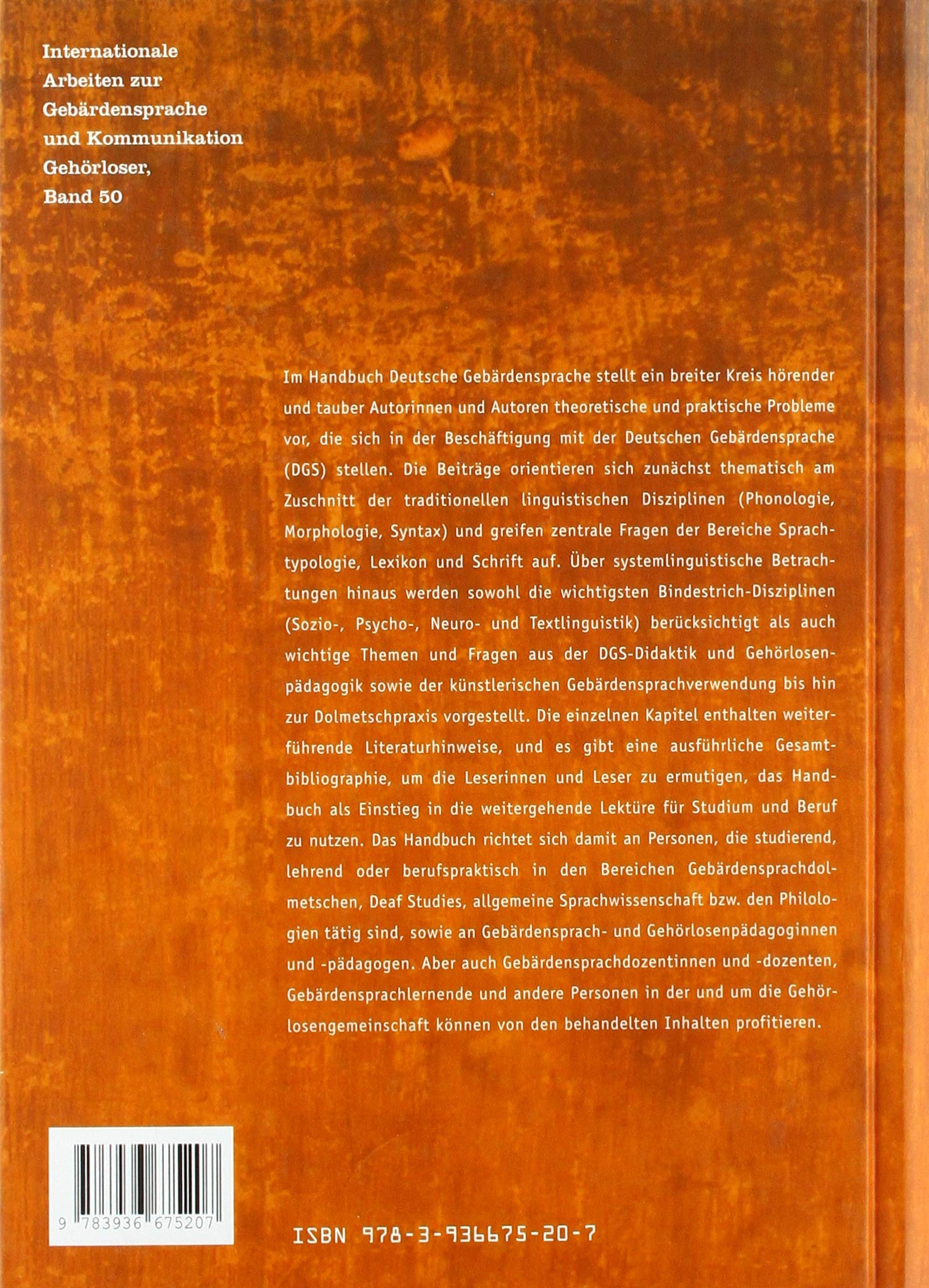 Handbuch Deutsche Gebärdensprache: Sprachwissenschaftliche und anwendungsbezogene Perspektiven (Internationale Arbeiten zur Gebärdensprache und ... Sign Language and Communication of the Deaf)