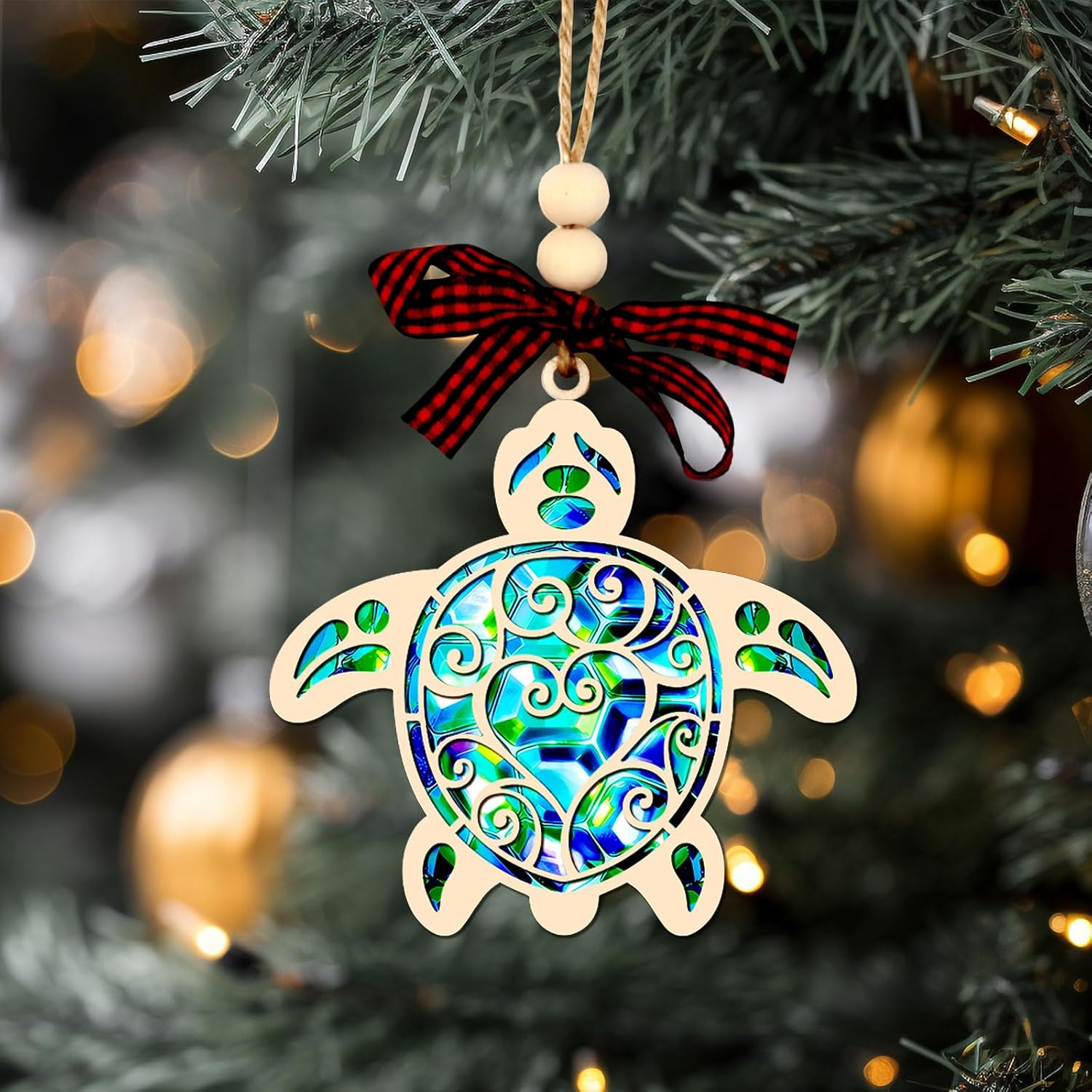 Sea Turtle Suncatcher Ornament with Story Card Sea Turtle Gifts for Women Beach Themed Gifts for Friendship Beach Ornaments for Christmas Tree Coastal Christmas Decor (1, Cute) - Image 5