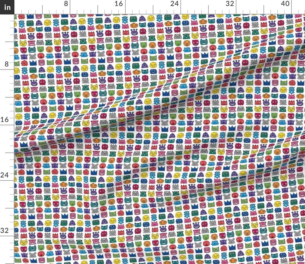 Spoonflower Fabric - Monster Kids Monsters Printed on Petal Signature Cotton Fabric by The Yard - Sewing Quilting Apparel Crafts Decor