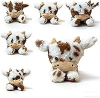 Vista 25 de Juguete de peluche de vaca de vaca de 11.8 pulgadas para niñas y niños (soporte vaca marrón1)