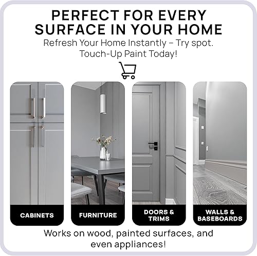 Miniatura 6 de spot. Pintura de retoque  Acabado mate para gabinetes, paredes, puertas y muebles  Kit de reparación gris multicolor  Secado rápido, autocebante,