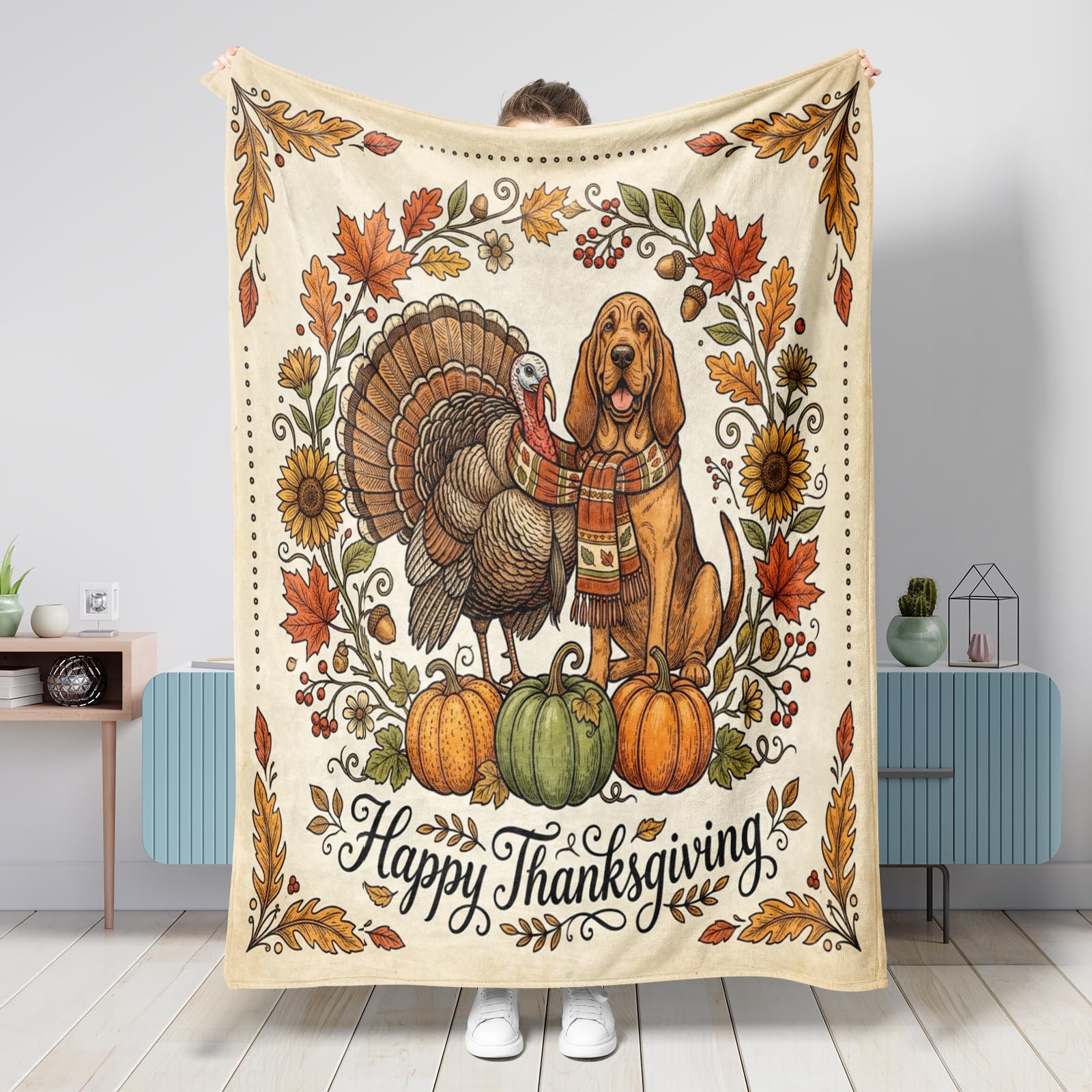 Couverture chien de lièvre pour canapé fini le froid avec ce plaid de salon